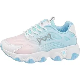 MERISHOPP Women Casual Shoes Fashion Women Platform Sneakers for Walking Casual Summer Blue 40