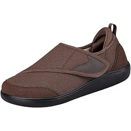 MERISHOPP Womens Mesh Sneakers Soft Non Slip Soles Round Toe Walking Shoes 40 Brown