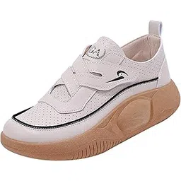 MERISHOPP Women's Shoes Stylish Summer Thick Soled Durable for Fitness Climbing Hiking Beige 37