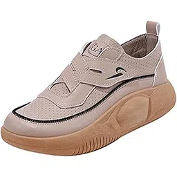 MERISHOPP Women's Shoes Stylish Summer Thick Soled Durable for Fitness Climbing Hiking Khaki 40