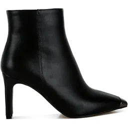 Metallic Cap Toe Faux Leather Boots