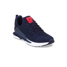 Metro Men Blue Woven Design Sneakers