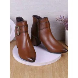 Metro Women Block Heel Regular Boots