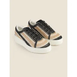 Metro Women Woven Design Sneakers