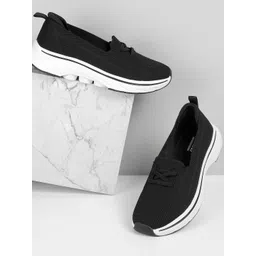 Metro Women Woven Design Suede Sneakers