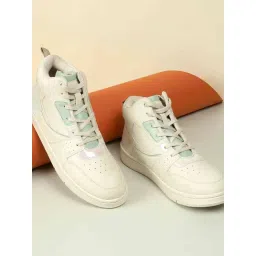 Metro Women's Off White Ankle High Sneakers