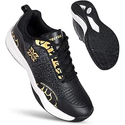 Mettalica Badminton Shoe for Mens|EVA & Rubber Sole with Breathable mesh Upper with with TPU Film for Sports, Badminton, Volleyball, Squash, Table Tennis
