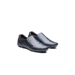 MICHAEL ANGELO Men Textured Leather Casual Slip-On