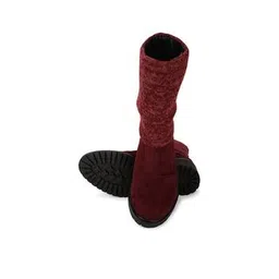 Mid-Calf Length Boots with Side Zipper