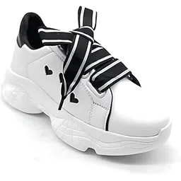 Mid-Top Lace-Up Casual Sneakers Shoes for Womens