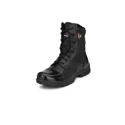 MIKAASA Men Leather Military Tactical Boots