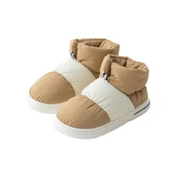 Miscreef Women Colour-Blocked Slip On Warm Winter Boots