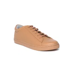Mocas Men Brown Perforated Sneakers