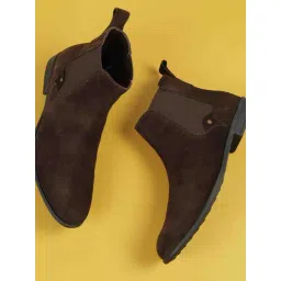 Mochi Men's Brown Chelsea Boots