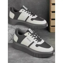 Mochi Men's Grey Casual Sneakers