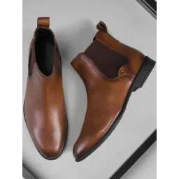 Mochi Men's Tan Chelsea Boots