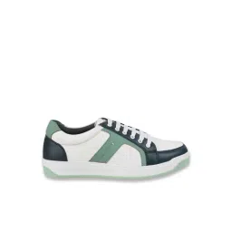 Mochi Men's White & Green Casual Sneakers