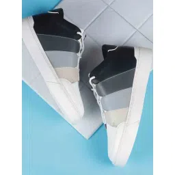 Mochi Men's White Multi Casual Sneakers