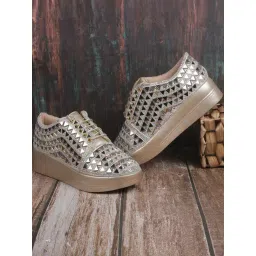 Mochi Women's Gold Sneakers