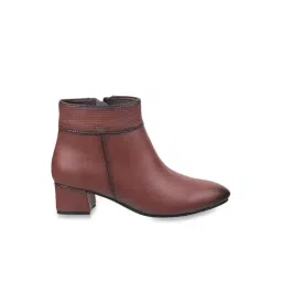 Mochi Women's Maroon Casual Booties