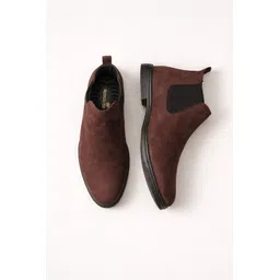 MODESCUO.COM Men’s Brown Nubuck Chelsea Boots – Premium Slip-On Ankle Boots Boots For Men