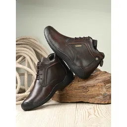 MONDAIN Men Leather Boat Shoes