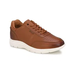MONDAIN Men Leather Comfortable Casual Sneakers