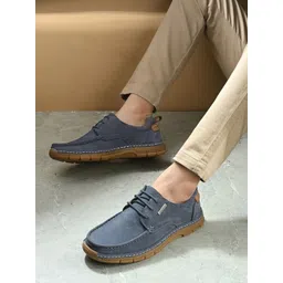 MONDAIN Men Leather Sneakers