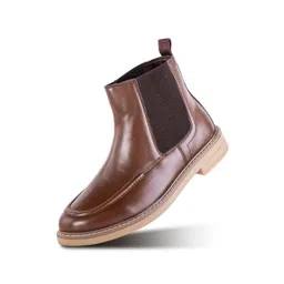 MONKSTORY Men Casual Block-Heeled Chelsea Boots