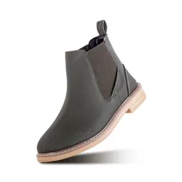 MONKSTORY Men Casual Block-Heeled Chelsea Boots