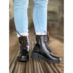 Monrow Women Luxe Heeled Mid-Top Regular Boots