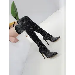 MONRSH Women Embellished Cowboy Boots