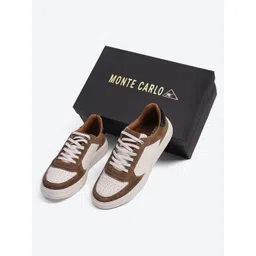 Monte Carlo Men Colourblocked Leather Sneakers