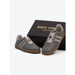 Monte Carlo Men Colourblocked Leather Sneakers