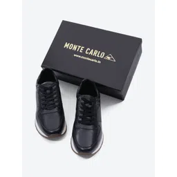 Monte Carlo Men Textured Leather Sneakers