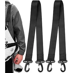 MOPHOEXII 2 Pack Ski Boot Carrier Straps,Ski and Snowboard Boot Shoulder Sling Leash for Women Men,Skates Carry Leash, Roller Skate Leash for Skiing, Snowboarding, Ice Skates (Black)