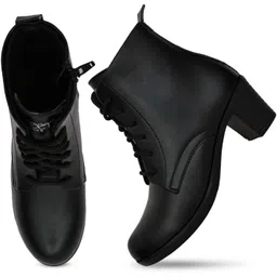 MOVE-EDGE Synthetic Women’s Heel Boots Trendy, Lightweight & Comfortable Fit Boots For Women