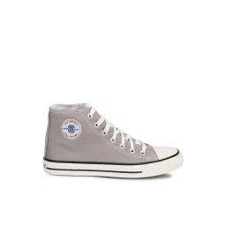 Mozafia Men's Grey Ankle High Sneakers