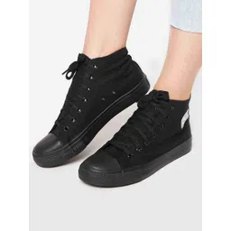 MOZAFIA Women Canvas Lace-up Casual Low Top Sneakers