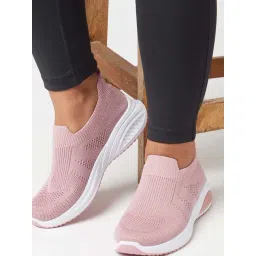 Mozafia Women's Pink Walking Shoes