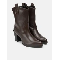 Nautica Women Block Heel Leather Boots