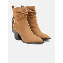 Nautica Women Block-Heeled Slouchy Boots with Tassels