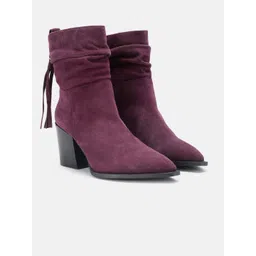 Nautica Women Block-Heeled Slouchy Boots with Tassels
