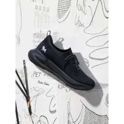 Neemans Men's ReLive Knit Black Casual Sneakers