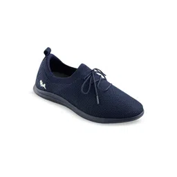 NEEMANS Unisex Navy Blue Woven Design Sneakers