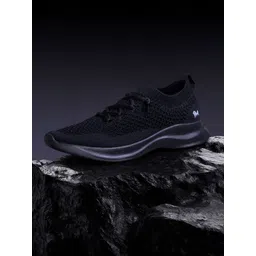 NEEMANS Unisex Neemans Knit Glider Woven Design PU Sneakers