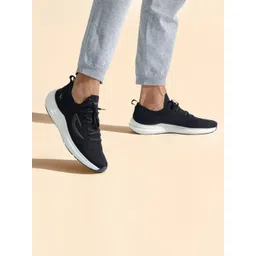 NEEMANS Unisex Textured Lightweight Contrast Sole Lace-Up Sneakers