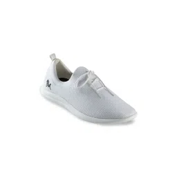 NEEMANS Unisex White Woven Design Slip-On Sneakers