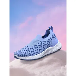 NEEMANS Women Woven Design Round Toe Mesh Slip-On Sneakers