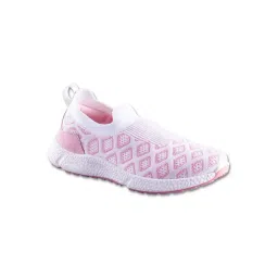 Neemans Women's Pink Crystal Knit Slip On Sneakers